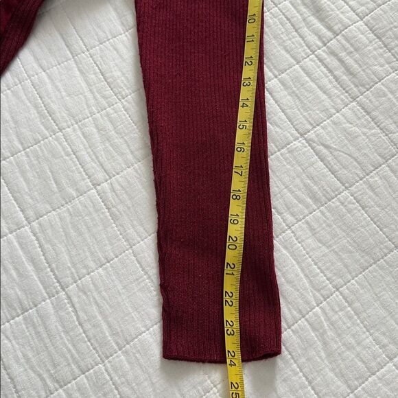 Coldwater Creek Red Leather & Knit Jacket Women’s 14 Zip Front Suede Wool Blend - Picture 12 of 15